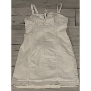 White Denim Mini Dress